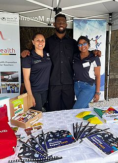 Danielle Dolley, Siya Kolisi and Mooveshni Dumalingam