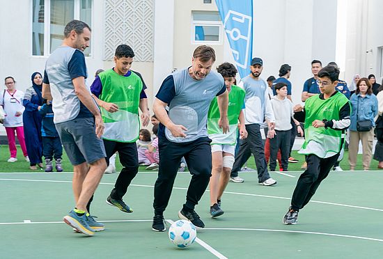 Football with Gaza refugees