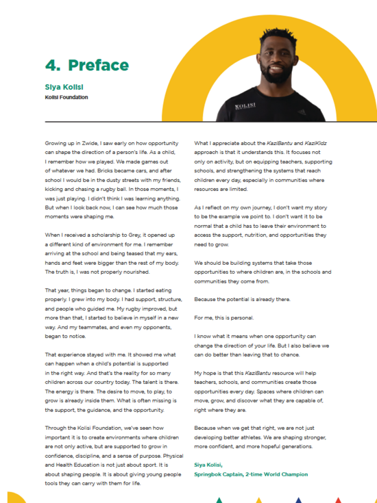 Preface Siya Kolisi