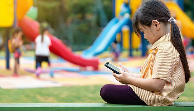 Mobile on playground